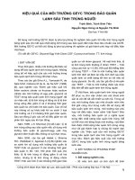 Hiệu quả của môi trường Geyc trong bảo quản lạnh sâu tinh trùng người potx