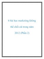 6 bài học marketing không thể chối cãi trong năm 2012 (Phần 2) ppt