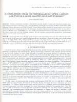 So sánh hiệu năng các phần mềm cài đặt giao thức MPICH, LAM/MPI và PVM trên cụm máy tính Linux qua mạng Fast Ethernet. doc