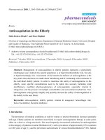 Anticoagulation in the Elderly pot