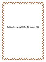 Sai lầm thường gặp khi lần đầu làm mẹ (P.2) pdf