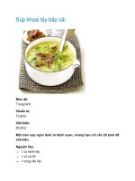 Súp khoai tây bắp cải ppt