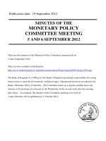 MINUTES OF THE MONETARY POLICY COMMITTEE MEETING pot