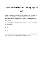 Tư vấn bài trí nội thất phòng ngủ 10 m2 pot