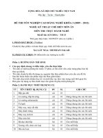 đề thi tốt nghiệp cao đẳng nghề-kỹ thuật chế biến món ăn-môn thi thực hành nghề mã đề thi ktcbma – th (33)