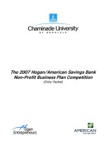 he 2007 Hogan/American Savings Bank Non-Profit Business Plan Competition pot