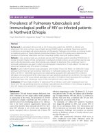Prevalence of Pulmonary tuberculosis and immunological profile of HIV co-infected patients in Northwest Ethiopia pdf
