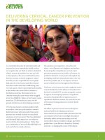 DELIVERING CERVICAL CANCER PREVENTION IN THE DEVELOPING WORLD docx