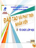 ĐÀO TẠO PHÁT TRIỂN NHÂN VIÊN tổ chức lớp học