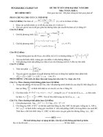 ĐỀ THI CHÍNH THỨC MÔN TOÁN NĂM 2008