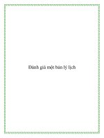 Đánh giá một bản lý lịch potx