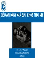SIÊU ÂM ĐÁNH GIÁ SỨC KHỎE THAI NHI potx