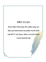 TIỂU LUẬN: Hoàn thiện Marketing Mix nhằm nâng cao hiệu quả kinh doanh sản phẩm truyền hình cáp HCTV tại công ty Dịch vụ truyền thanh truyền hình Hà nội ppt