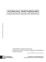 Government Incentivisation of Higher Education-Industry Research Partnerships in South Africa. An Audit of THRIP and the Innovation Fund pptx
