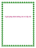 6 giải pháp dinh dưỡng cho trẻ dậy thì docx