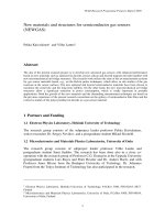 new materials and structures for semiconductor gas sensors