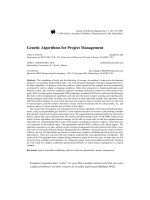 Genetic Algorithms for Project Management doc