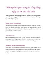 Những thói quen trong ăn uống hàng ngày có lợi cho sức khỏe pot