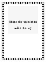 Những nền văn minh đã mất ở châu mỹ ppt