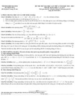 ĐỀ CHÍNH THỨCĐỀ THI THỬ ĐẠI HỌC LẦN THỨ 6 NĂM HỌC 2012 - 2013 Môn thi: TOÁN; Khối: A, A1, B, D ppt