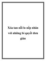Xóa tan nỗi lo nếp nhăn với những bí quyết đơn giản pdf