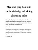 Mẹo nhỏ giúp bạn luôn tự tin xinh đẹp mà không cần trang điểm ppt