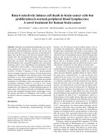 Ruta 6 selectively induces cell death in brain cancer cells but proliferation in normal peripheral blood lymphocytes: A novel treatment for human brain cancer doc