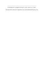 EUROPEAN COMPETITION LAW ANNUAL 2005: The Interaction between Competition Law and Intellectual Property Law doc
