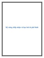 Kỹ năng chấp nhận và học hỏi từ phê bình doc