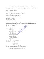 các bài toán có liên quan đến nhị thức newton