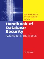 handbook of database security - applications & trends