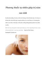 Phương thuốc tự nhiên giúp trị nám sau sinh potx