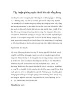 Tập luyện phòng ngừa thoái hóa cột sống lưng pptx