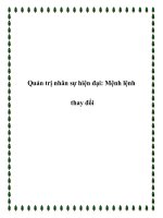 Quản trị nhân sự hiện đại: Mệnh lệnh thay đổi pptx