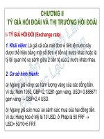 chương 2 tỷ giá hối đoái và thị trường hối đoái