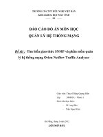 Tìm hiểu giao thức SNMP và phần mềm quản lý hệ thống mạng orion netflow traffic analyzer