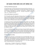 SỬ DỤNG PHÂN BÓN CHO CÂY BÔNG VẢI pdf