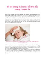 Để trẻ không bị ốm khi tiết trời đầy sương và mưa ẩm pdf