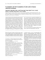 Báo cáo khóa học: O-acetylation and de-O-acetylation of sialic acids in human colorectal carcinoma docx