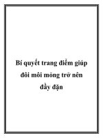 Bí quyết trang điểm giúp đôi môi mỏng trở nên đầy đặn doc