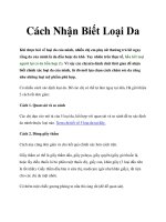 Cách Nhận Biết Loại Da docx