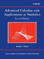 advanced calculus with applications in statistics - a khuri