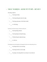 TRẮC NGHIỆM – KINH TẾ VĨ MÔ – ĐỀ SỐ 5 doc
