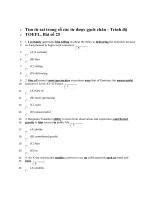 Đề thi và đáp án tiếng anh trình độ TOEFL - Tìm từ sai trong số các từ được gạch chân - Đề 25 potx