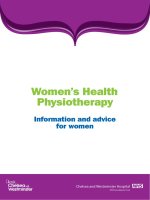 Women’s Health Physiotherapy Information and advice for women ppt