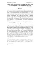 CHỌN CẤU TỬ PHÂN LY THÍCH HỢP ĐỂ SẢN XUẤT CỒN TUYỆT ĐỐI TRONG CÔNG NGHIỆP ĐỊA PHƯƠNG docx
