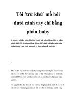 Tôi ’trừ khử’ mồ hôi dưới cánh tay chỉ bằng phấn baby pptx