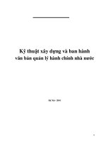 Kỹ thuật xây dựng và ban hành văn bản quản lý hành chính nhà nước potx