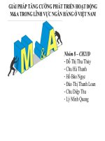 GIẢI PHÁP TĂNG CƯỜNG PHÁT TRIỂN HOẠT ĐỘNG M&A TRONG LĨNH VỰC NGÂN HÀNG Ở VIỆT NAM