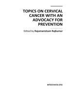Topics on Cervical Cancer with an Advocacy for Prevention Edited by Rajamanickam Rajkumar potx
